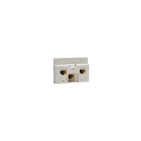 Commscope 3-PORT FACEPLATE WITH ICONS, FOR MODULAR FURNITURE, BLACK COPPERTEN TNSCSFPFS03-BK